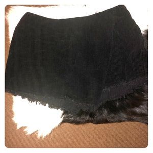 Black Corduroy Skort